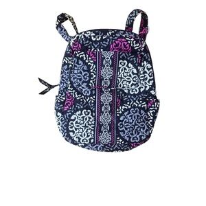 Vera Bradley Multi-use Backpack Signature Print Purple Black Travel Academia